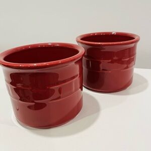 2 Longaberger paprika salt crocks